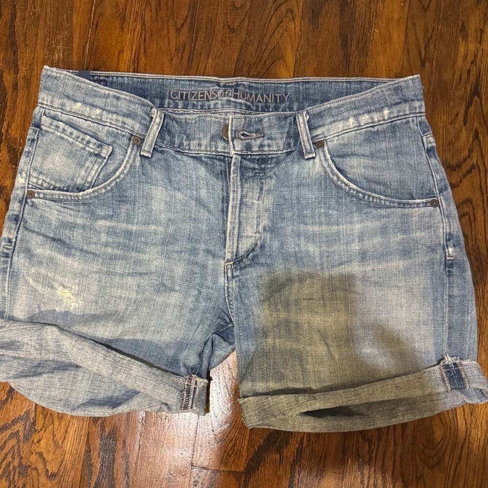 Citizens of Humanity Light Blue Jean Shorts 100  % cotton like new - Picture 3 of 5